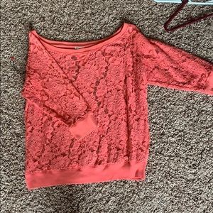 Off the shoulder lace top